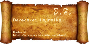 Derecskei Hajnalka névjegykártya
